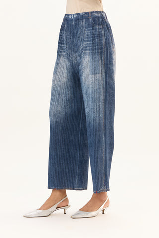 Denim Wash Pants - Blue