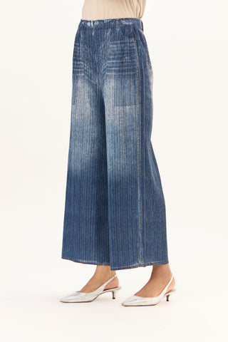 Denim Wash Pants - Blue