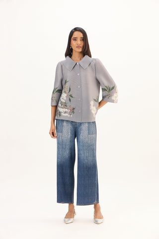 Maise Floral Shirt - Grey