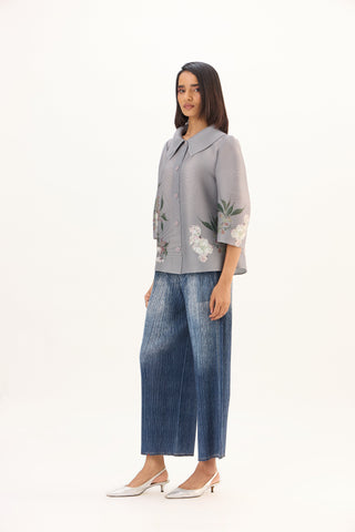 Maise Floral Shirt - Grey