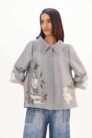 Maise Floral Shirt - Grey