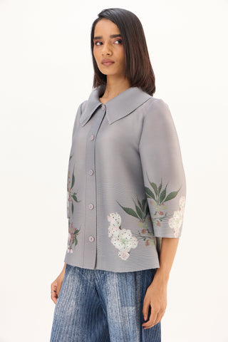 Maise Floral Shirt - Grey
