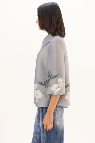 Maise Floral Shirt - Grey