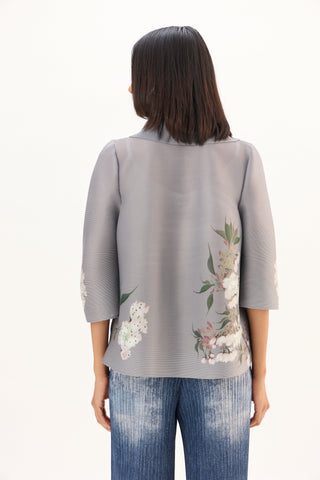 Maise Floral Shirt - Grey