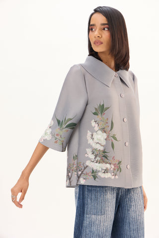 Maise Floral Shirt - Grey