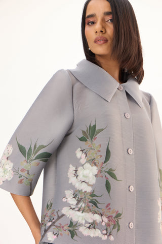 Maise Floral Shirt - Grey