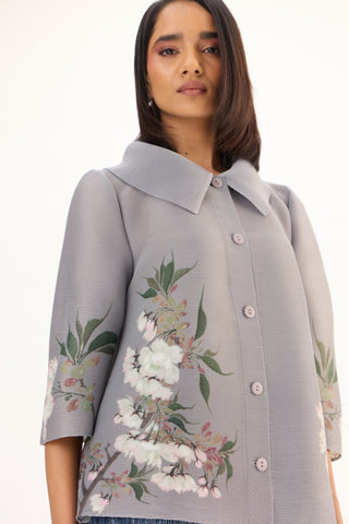 Maise Floral Shirt - Grey