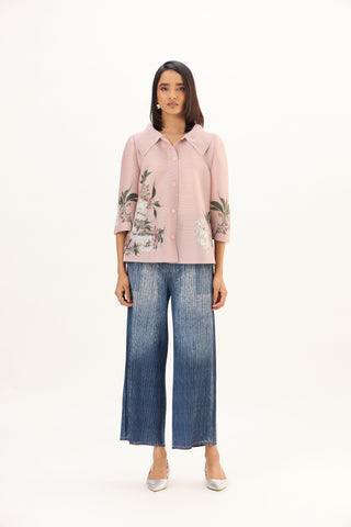 Maise Floral Shirt - Blush Pink