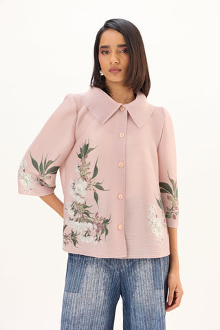 Maise Floral Shirt - Blush Pink