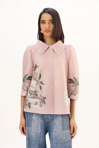 Maise Floral Shirt - Blush Pink