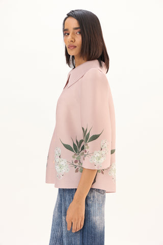 Maise Floral Shirt - Blush Pink