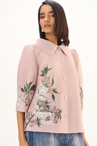 Maise Floral Shirt - Blush Pink
