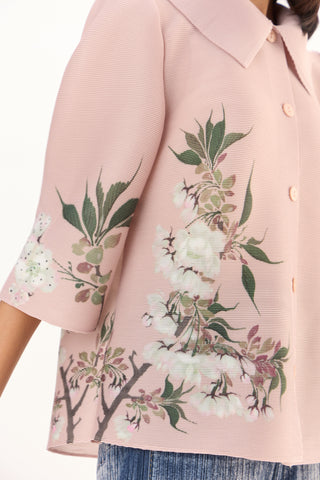Maise Floral Shirt - Blush Pink