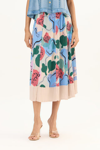 Mabel Skirt - Nude Floral