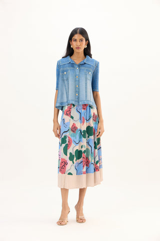 Ari Denim Top - Blue