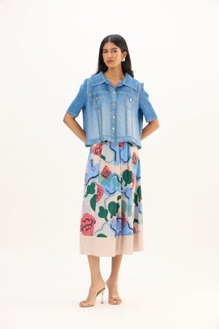 Ari Denim Top - Blue