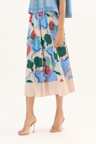 Mabel Skirt - Nude Floral