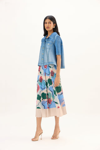 Ari Denim Top - Blue