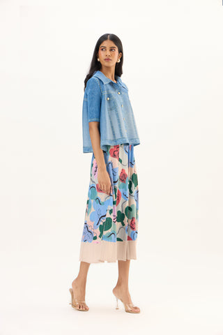 Ari Denim Top - Blue