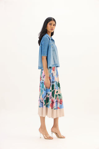 Ari Denim Top - Blue