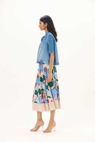 Ari Denim Top - Blue