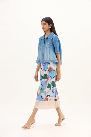 Ari Denim Top - Blue