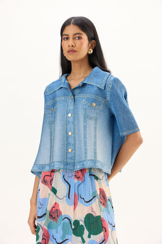 Ari Denim Top - Blue