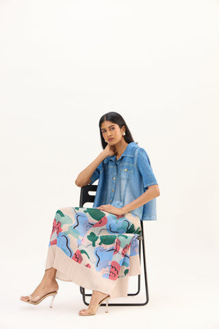 Ari Denim Top - Blue