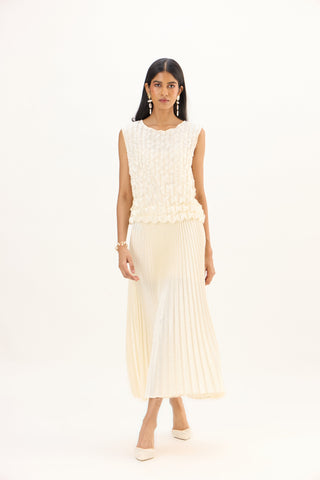 Amber Satin Set - Ivory