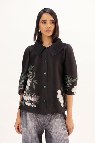 Maise Floral Shirt - Black