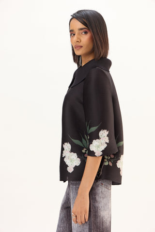 Maise Floral Shirt - Black