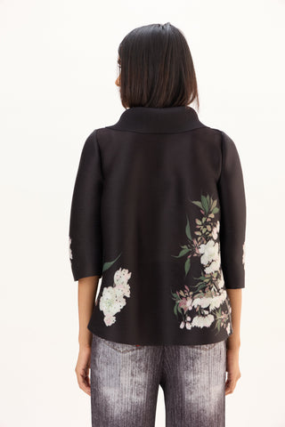 Maise Floral Shirt - Black