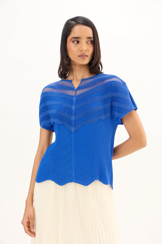 Antoinette Top - Sapphire Blue