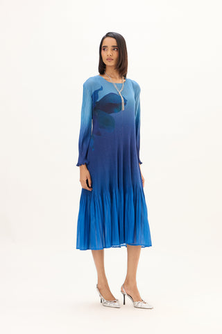 Ava Dress - Ombre Blue