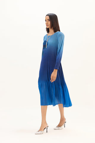Ava Dress - Ombre Blue