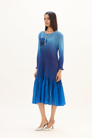 Ava Dress - Ombre Blue