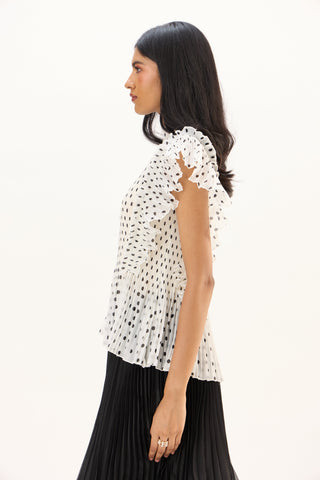 Molly Polka Top - White