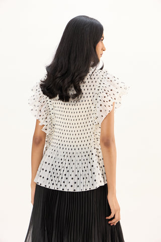 Molly Polka Top - White