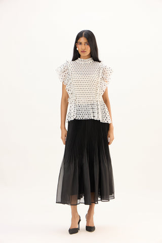 Molly Polka Top - White