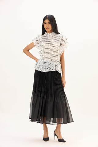 Molly Polka Top - White