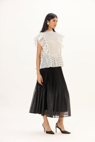 Molly Polka Top - White
