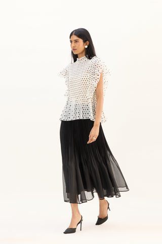Molly Polka Top - White