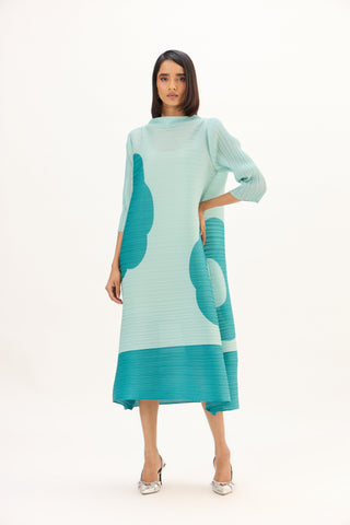 Hester Print Dress - Mint