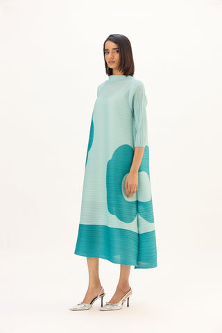 Hester Print Dress - Mint