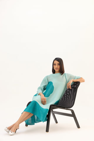 Hester Print Dress - Mint
