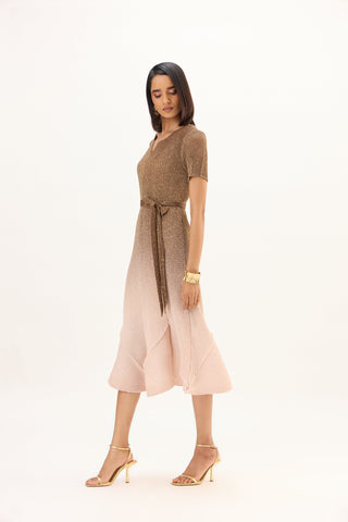 Talia Dress - Ombre Brown