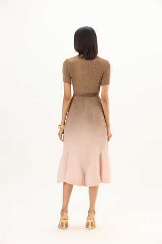 Talia Dress - Ombre Brown