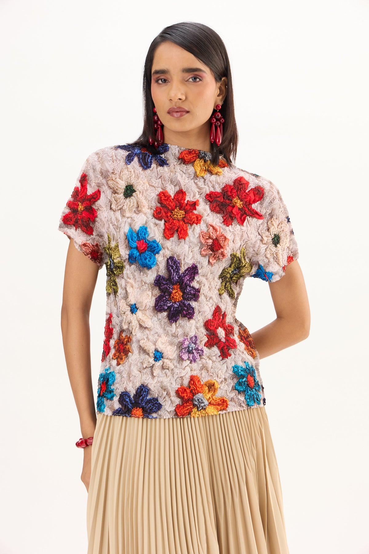 Flora Top - Beige