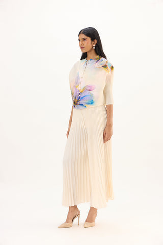 Iris Floral Top - Cream