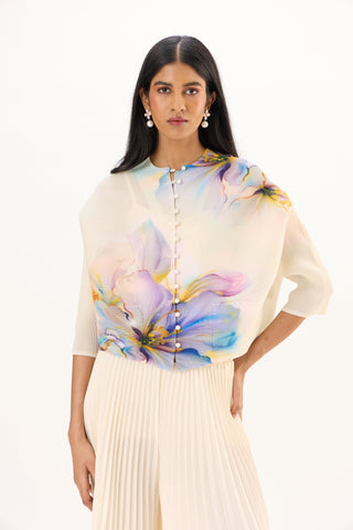 Iris Floral Top - Cream